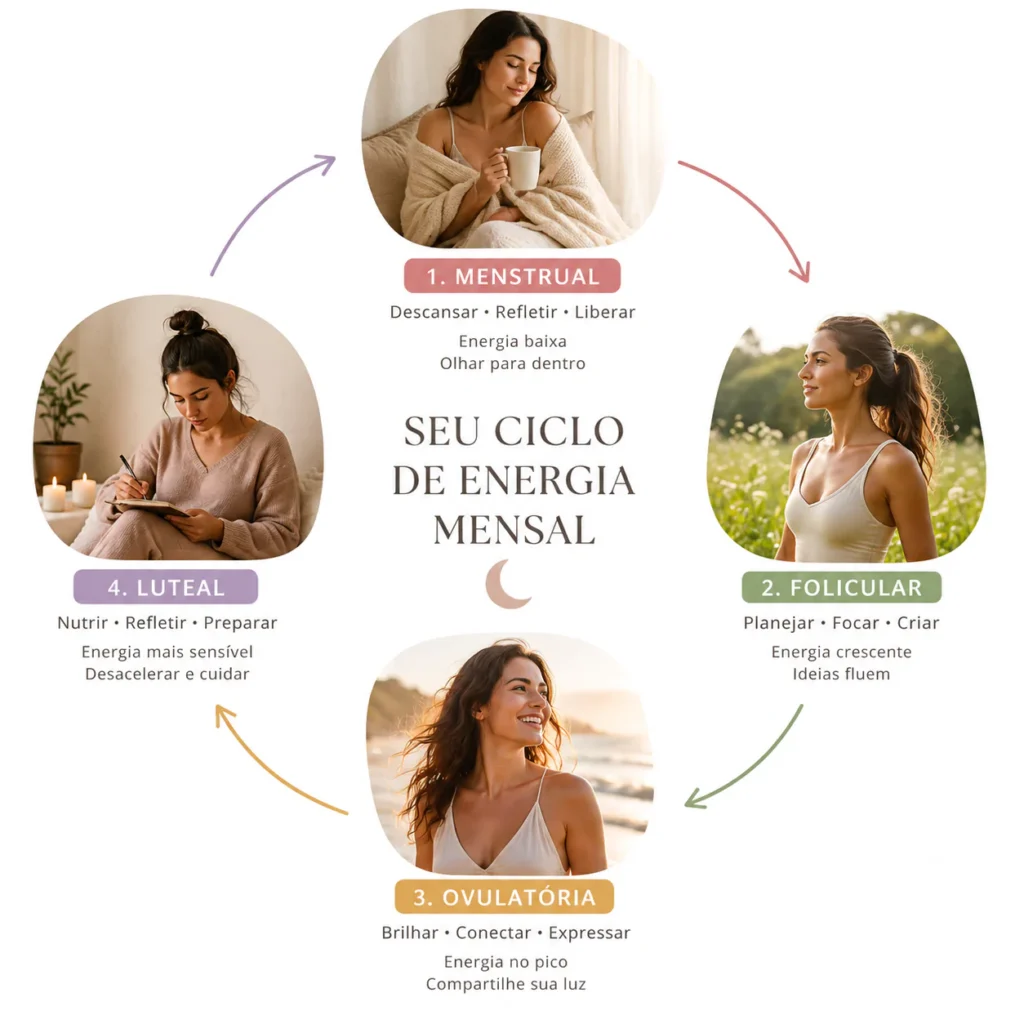 mulher planejando rotina considerando o ciclo menstrual e produtividade