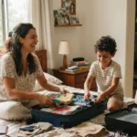 rotina em viagens em família