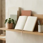 estante com planners de vários tamanhos, ilustrando como usar um planner e escolher o modelo certo